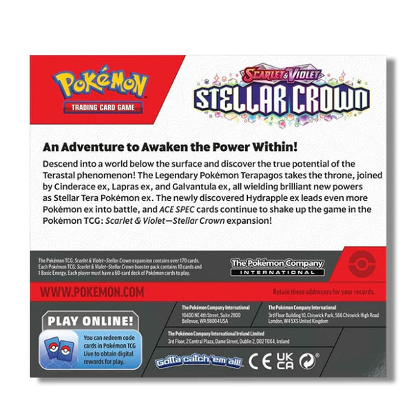 Pokemon TCG : SV7 Stellar Crown Booster Box - 36 packs